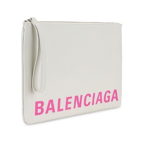 Balenciaga Cream and Pink Wristlet/Clutch - Picture 1 of 2